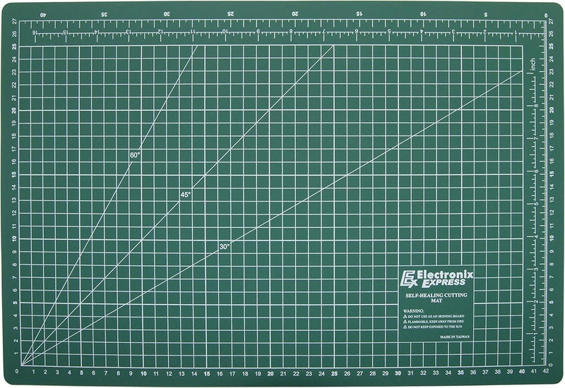 EX ELECTRONIX EXPRESS Metric 45cm x 30cm (17.71" x 11.81") Self-Healing Cutting Mat, Grid Lines Measure 40 cm x 25 cm by - Image 1