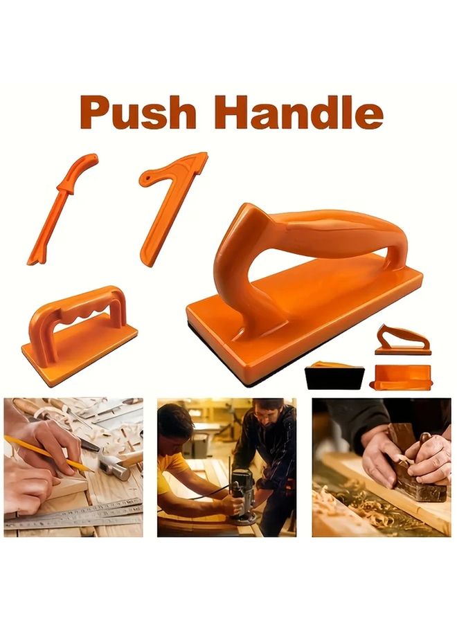 4 Piece Plastic Push Block And Stick Set For Woodworking Safety - Image 3