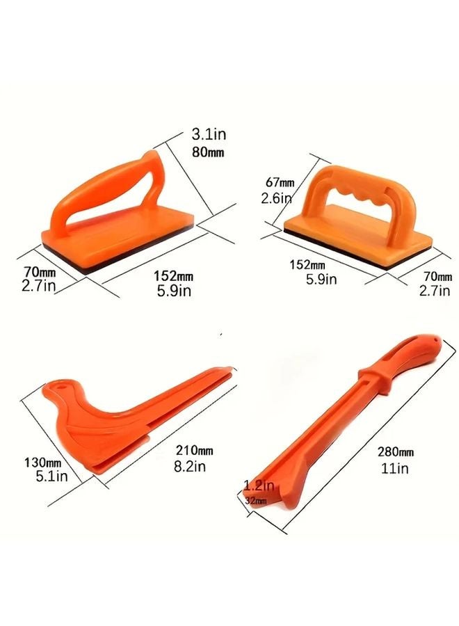 4 Piece Plastic Push Block And Stick Set For Woodworking Safety - Image 2