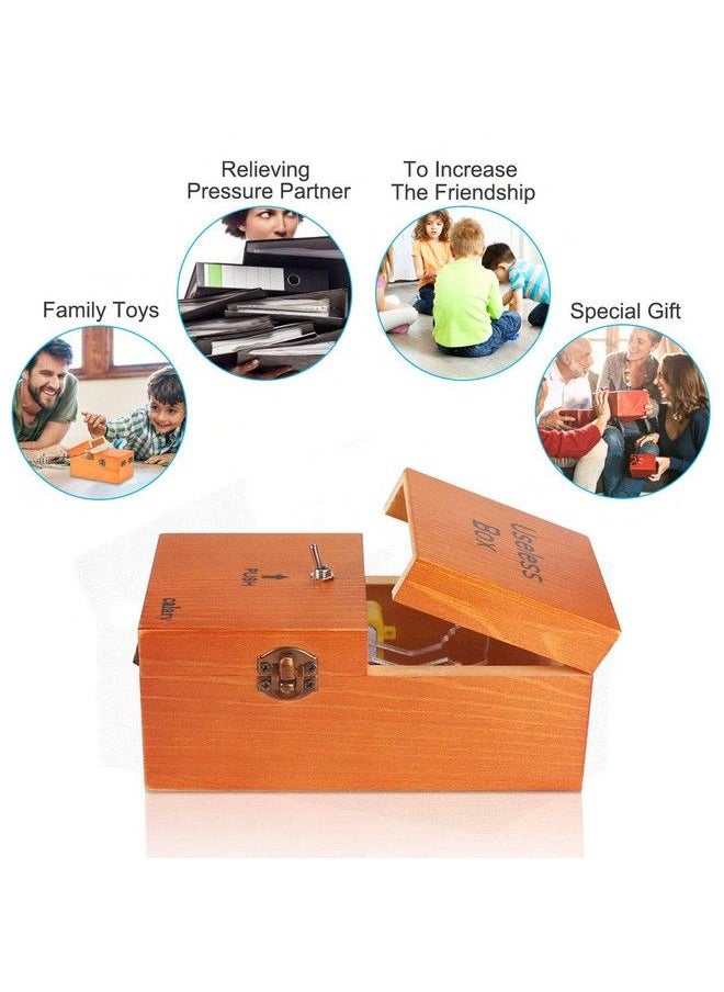 Calary - Useless Box Turns Itself Off In Box Alone Machine Fully Assembled In Box (Brown) - Image 1