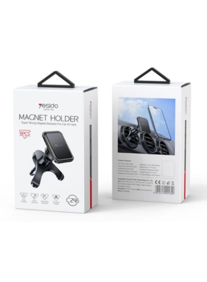 Yesido C246 Free Rotating Angle Upgraded Airvent Clip Stably Standing Magnetic Air Vent Phone Holder. - Image 2