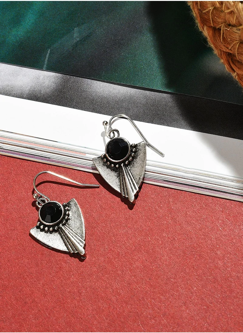 SOHI Oxidised Drop Earrings