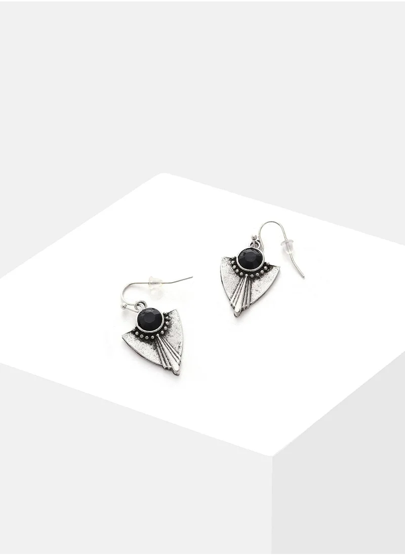 SOHI Oxidised Drop Earrings