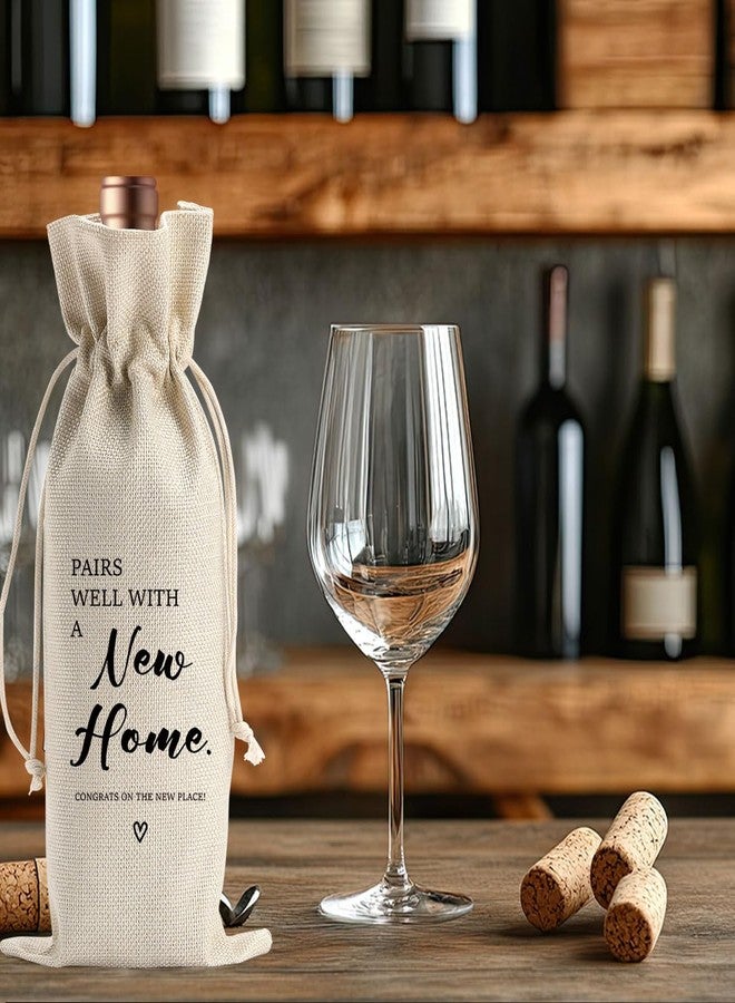 BARREEMO House Warming Gifts New Home Closing Gifts for Buyers Owner Realtor Gift to Clients for Women Men Housewarming Gift Idea Neighbor Welcome Gifts Pairs Well With a New Home Wine Bag - Image 3