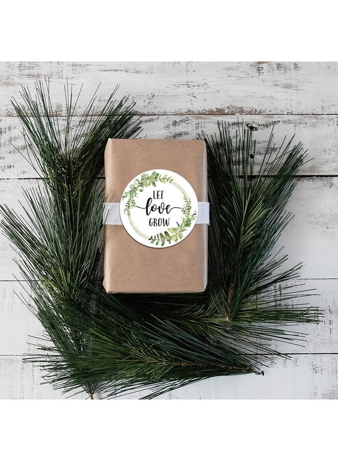 EKSPLODI 50 Let Love Grow Favor Stickers - 2 Inch Greenery Wedding Favor Stickers for Succulents, Wedding Favors, Bridal Shower Favor Tags, Baby Shower Party. - Image 5