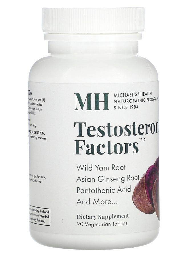 Michael's Naturopathic Testosterone Factors 90 Vegetarian Tablets - Image 2