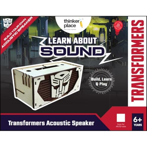 ThinkerPlace Transformer Acoustic Speaker DIY Kit | Build, Learn & Play | STEM Toy for Kids Age 6+ | Sound Learning Kit with Transformers Design | Fun Educational Game - Image 1