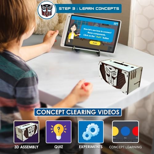 ThinkerPlace Transformer Acoustic Speaker DIY Kit | Build, Learn & Play | STEM Toy for Kids Age 6+ | Sound Learning Kit with Transformers Design | Fun Educational Game - Image 2