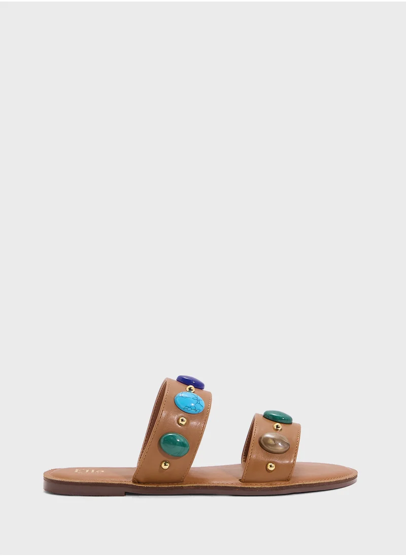 ايلا Double Strap Flat Sandal