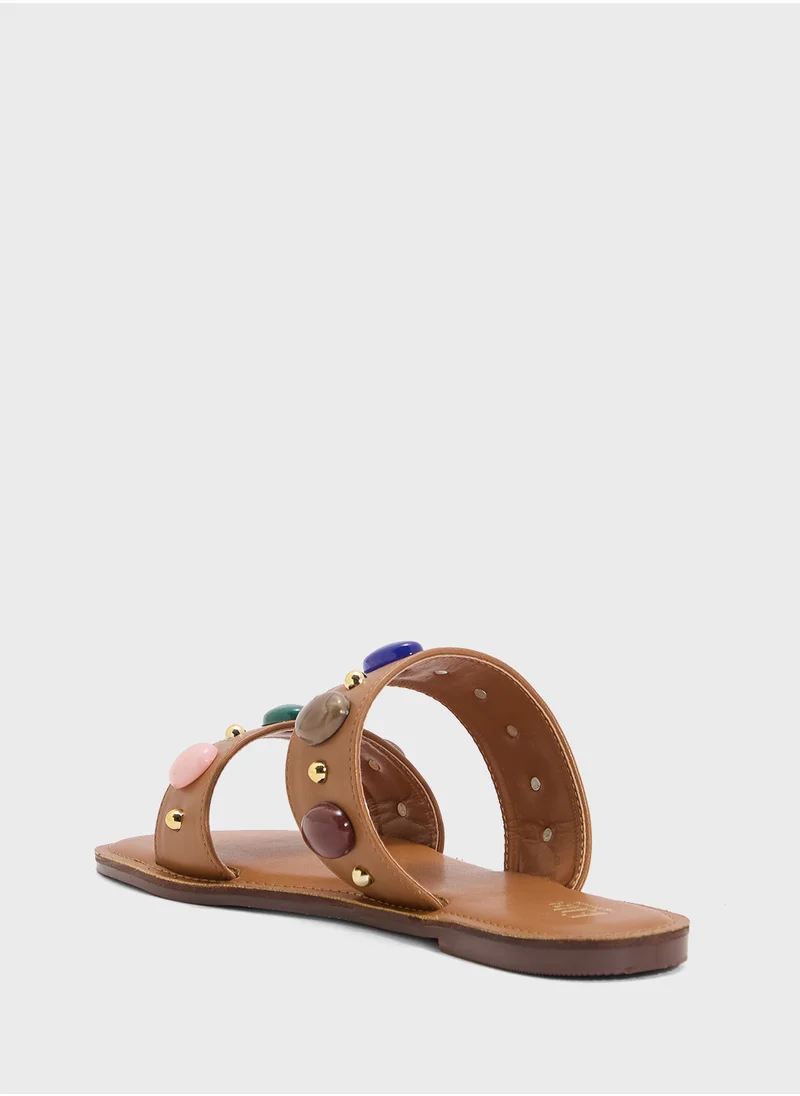 ايلا Double Strap Flat Sandal
