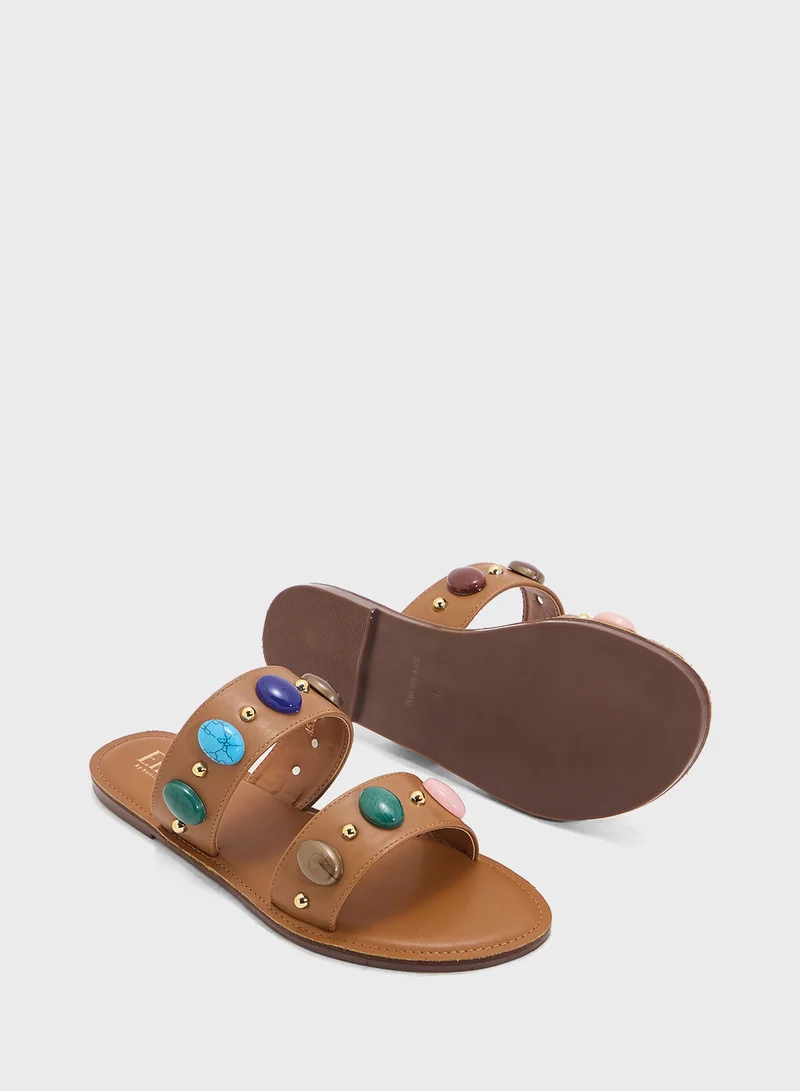 ELLA Double Strap Flat Sandal