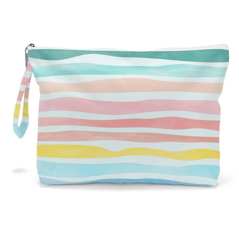 Fokongna Wet Dry Bag, Wet Bag for Swimsuit Travel Beach Bag, Diaper Bag Toiletry Bag Waterproof Large Makeup Bag, Zipper Pouch for Women Girls Sister Friends Wet Bag Starfish Sea Beach rainbow Gifts - Image 1