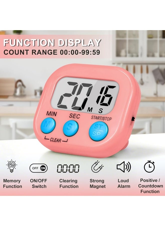 Children's and Teacher's Classroom Timers (2-Pack) - Digital Timers, Blue and Pink - Image 2