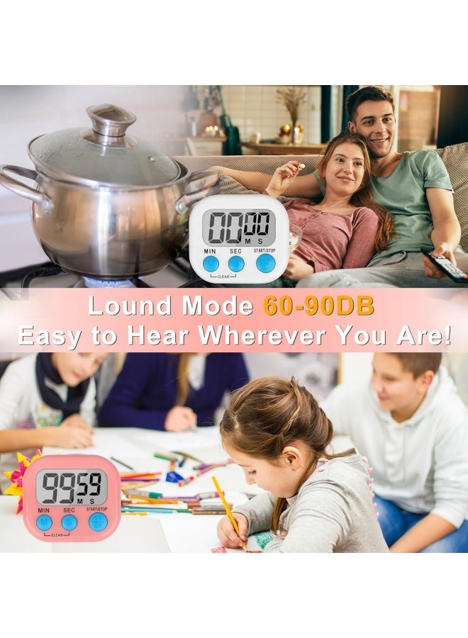 Children's and Teacher's Classroom Timers (2-Pack) - Digital Timers, Blue and Pink - Image 4