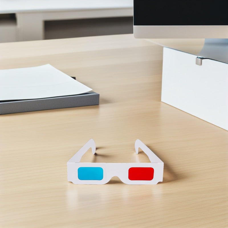 Red Blue Anaglyph 3D Paper Glasses 200pcs Lightweight Disposable Cardboard Eyewear For Movies Theater Gaming - Image 5