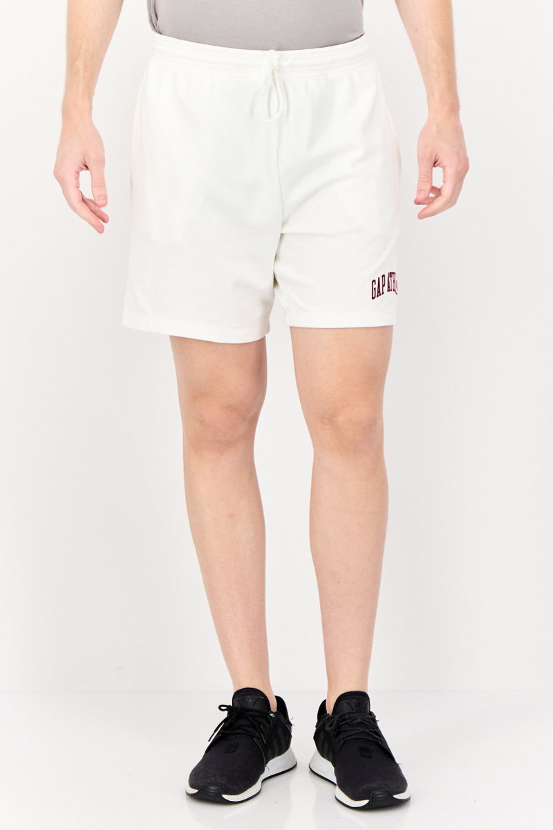 GAP Men Graphic Print Basic Shorts, White - Image 1