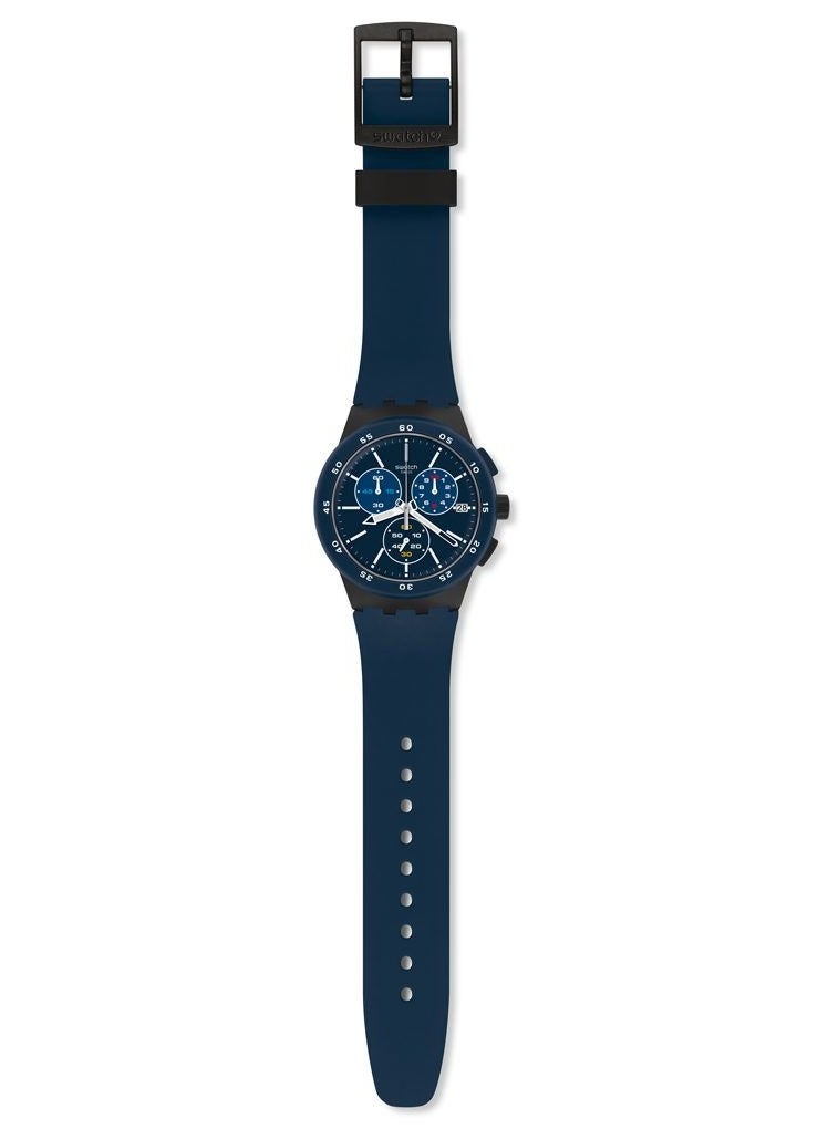 Swatch Unisex Blue Steward Quartz Movement Water Resistant Wrist Watch - 41 Mm - Image 2
