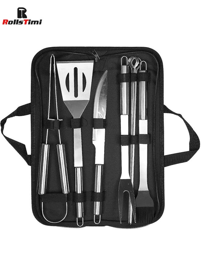 RollsTimi  9 Piece BBQ Utensil Set Professional Bbq Accessories Bbq Tool Belt Easy To Carry - Image 2