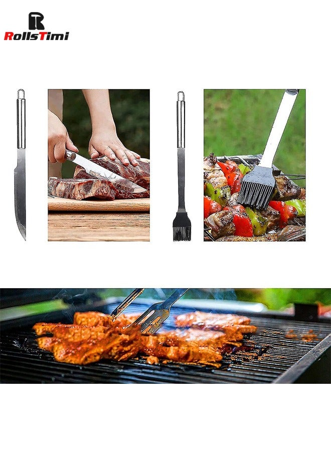 RollsTimi  9 Piece BBQ Utensil Set Professional Bbq Accessories Bbq Tool Belt Easy To Carry - Image 5