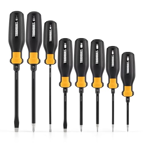 ToughBuilt – 8-Piece Standard Screwdriver Set TB-H5S8-A, Heavy-Duty Magnetic Tip Screwdrivers with Precision-Machined Blades, Ergonomic Grip Handles & Durable Alloy Steel Shafts - Image 1