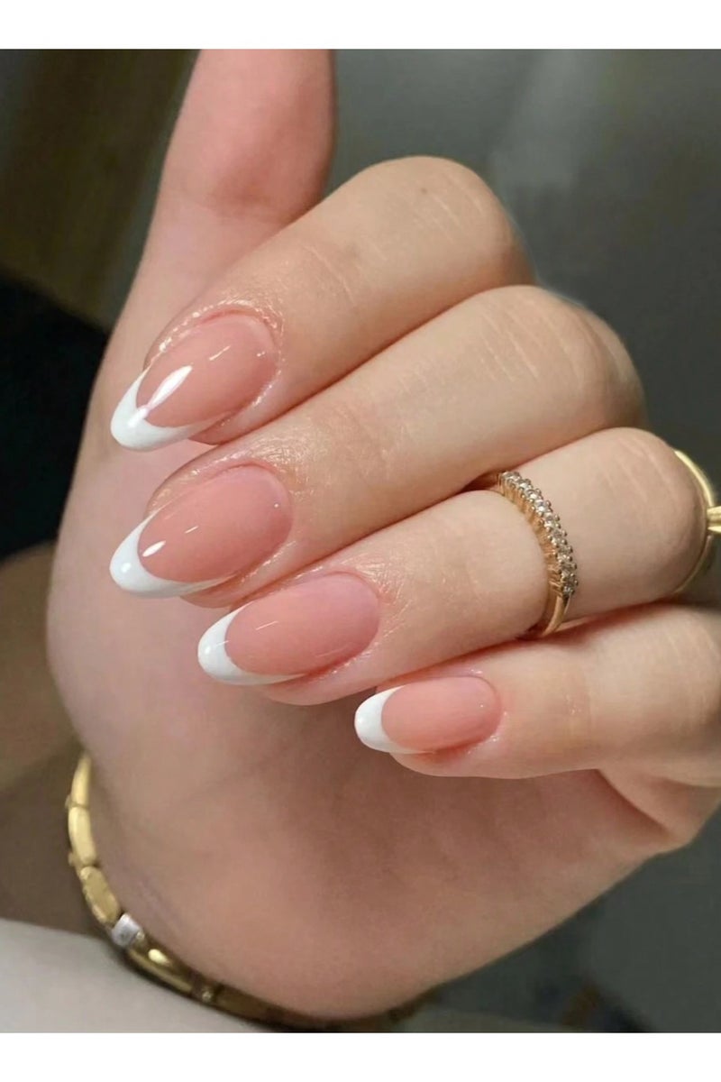 أظافر تركيب بمظهر طبيعي مع لاصق  ومبرد أظافر -30 قطعة - Image 1