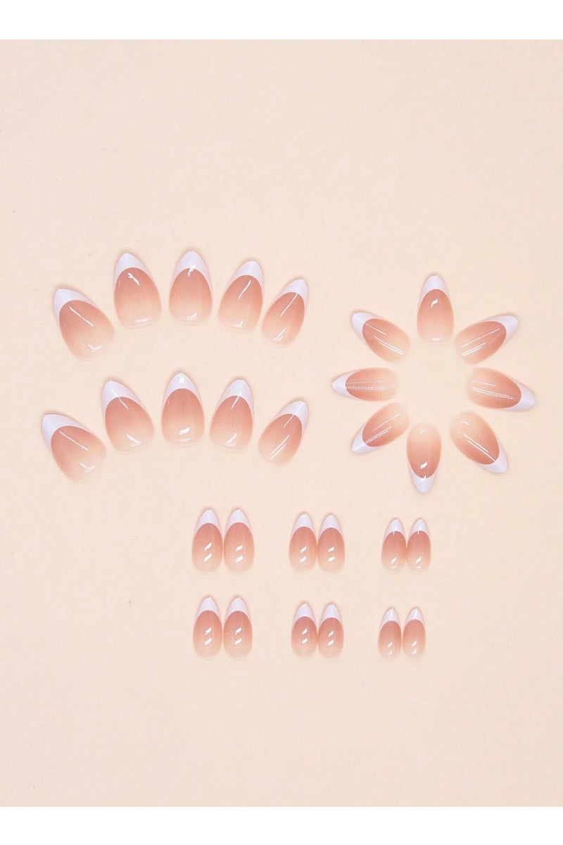 أظافر تركيب بمظهر طبيعي مع لاصق  ومبرد أظافر -30 قطعة - Image 4