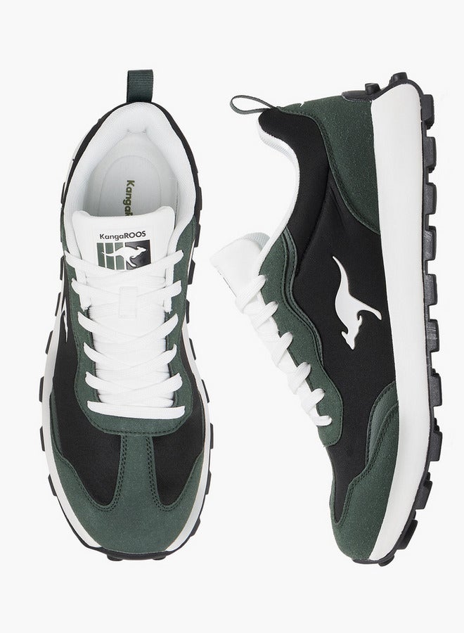 kangaROOS Men's Panelled Lace-Up Sneakers with Pull Tab  - Image 1