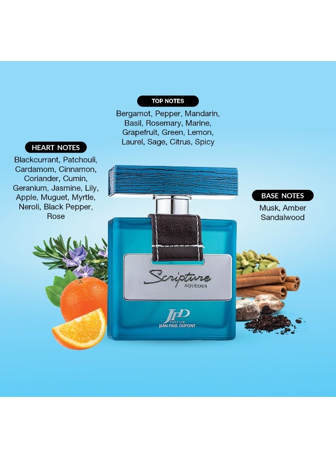 Jean Paul Dupont Aqua Royale Perfume Combo - Scripture Aqueous EDT for Men 100ml + Royal Ally EDT for Men 100ml | Fresh & Woody Duo - Image 4