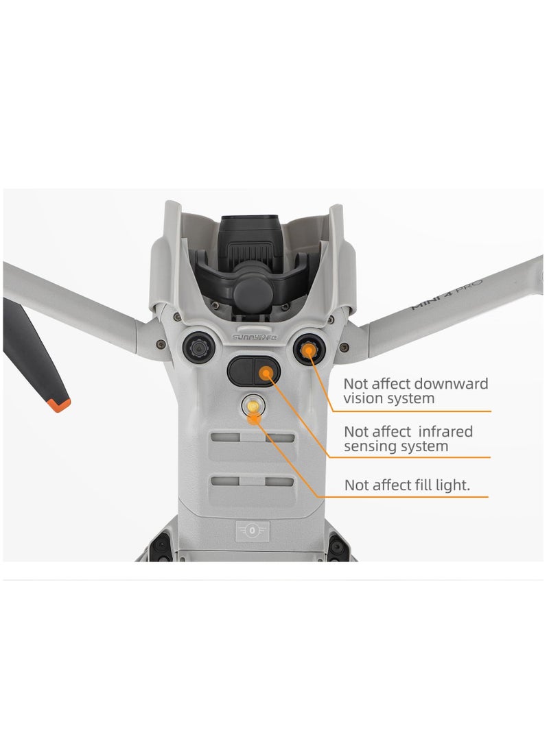 ملحقات درع عدسة DJI Mini 4 Pro واقية من وهج الشمس غطاء حماية واقي جيمبال رمادي - Image 4