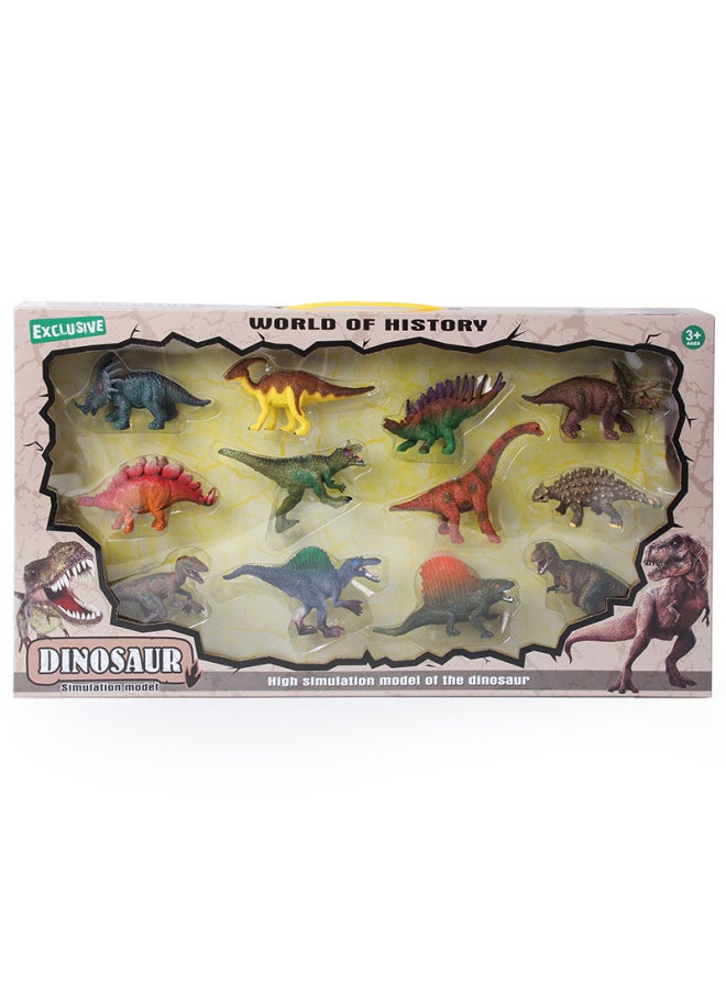 Solid Dinosaur Gift Box Variety Monster Dinosaur Model Simulation Animal Dinosaur Model Toy Children's Toy-Color:Color 4 Pack +1 Egg (Paracentraid Series)