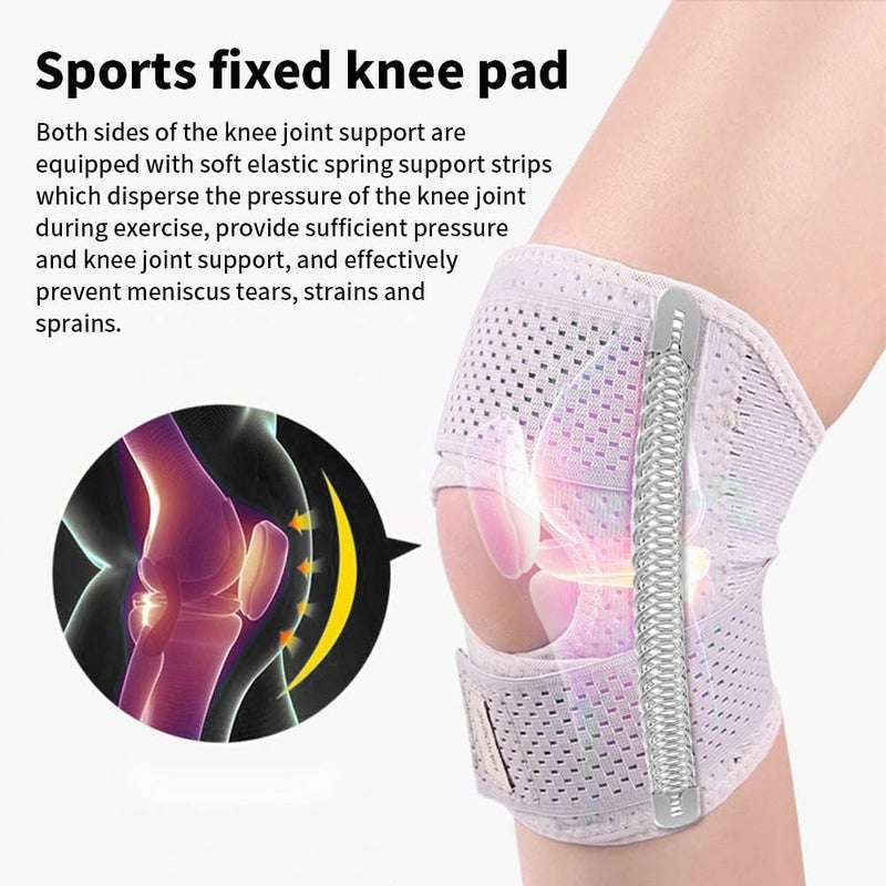 Knee Brace with Side Stabilizers, Relieve Meniscal Tear Knee Pain Acl MCL Arthritis Breathable Adjustable Knee Support for Men Women - Image 3