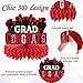Yisong 10 Pcs Red Graduation Table Decorations 2026 Graduation Centerpieces for Tables Class of 2026 Congrats Grad Honeycomb Centerpieces Grad Table Toppers for Party Supplies - Image 2