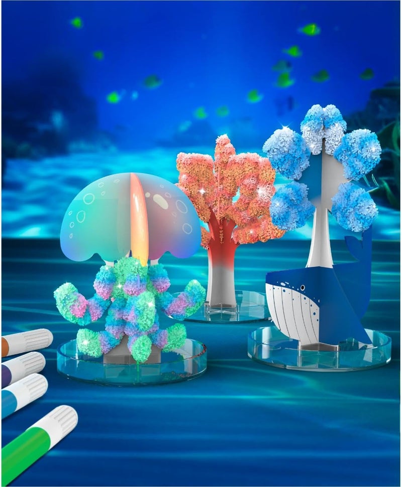 Discovery ™ #MINDBLOWN Crystal Sea Creations 13-Piece Chemistry Kit, Early Learning Experiment STEM Toy for Kids 8+ Years - Image 4