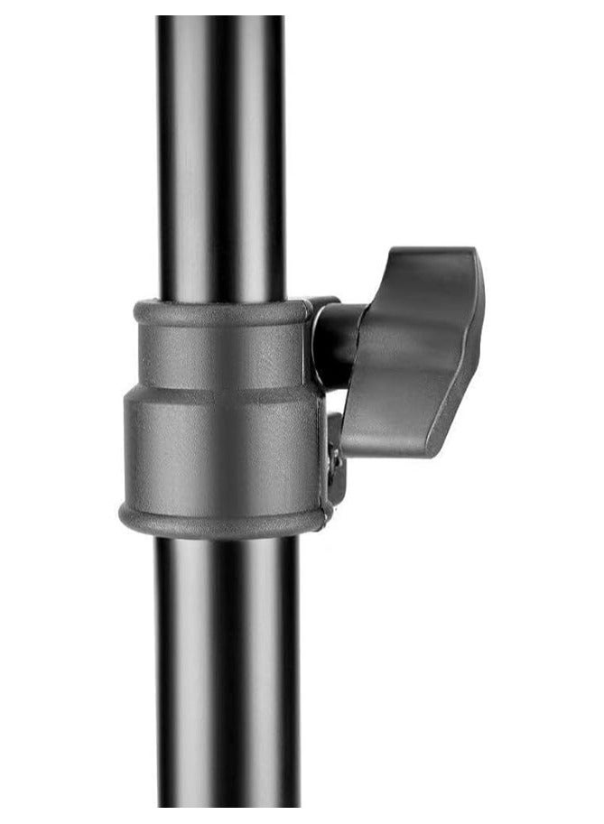 COOPIC 2pcs L200 Adjustable Lightweight Sturdy Aluminum Tripod Stand with Maximum height 210cm / 7f / 83inch and 1/4 Screw fit for Reflectors Softboxes Lights Umbrellas etc, Max. Load 7kg Black Color - Image 3