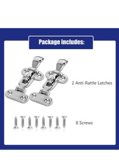 SYOSI Boat Anti-Rattle Latch, 2pcs 316 Stainless Steel Universal Lockable Hold down Clamp Latch, Solid Construction, Marine Grade Hatch Hardware Fasteners with Screws  - Image 3