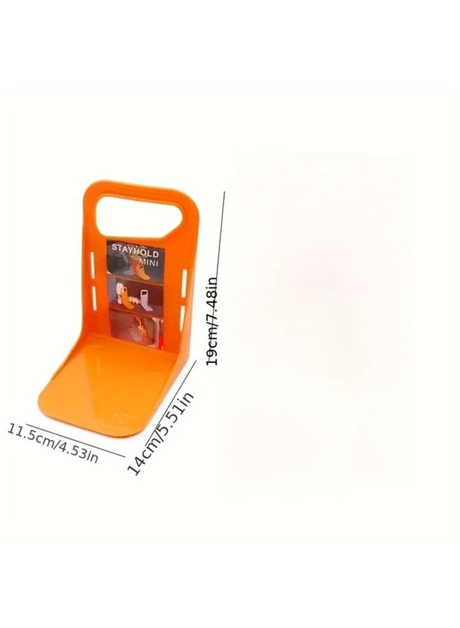 Orange 1pc Car Trunk Organizer Adjustable Shake Proof Storage Box Holder Stand - Image 2