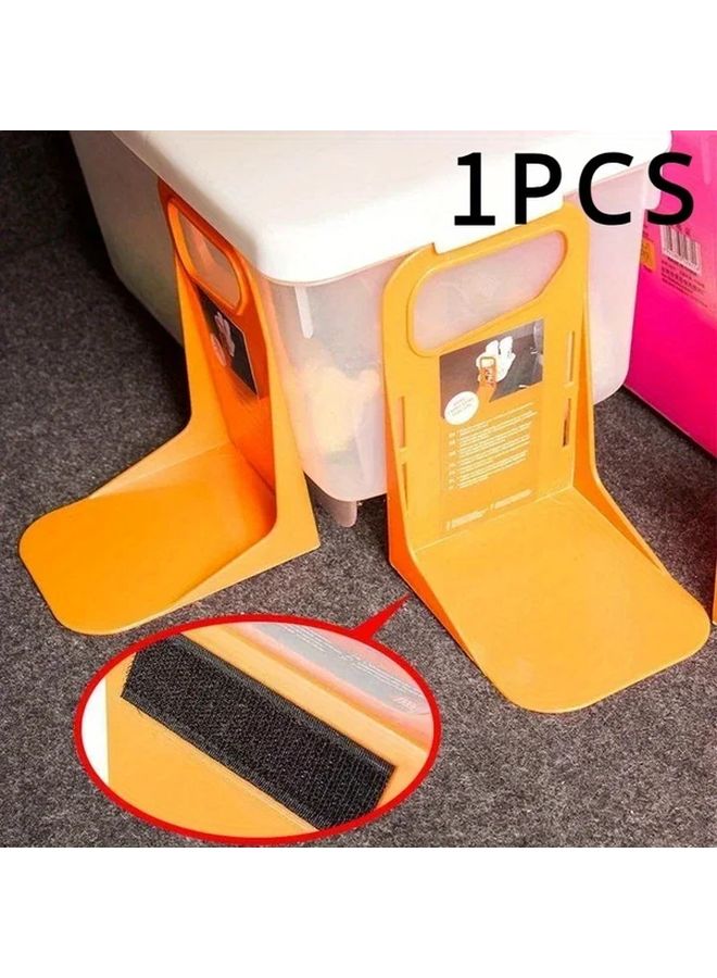 Orange 1pc Car Trunk Organizer Adjustable Shake Proof Storage Box Holder Stand - Image 1