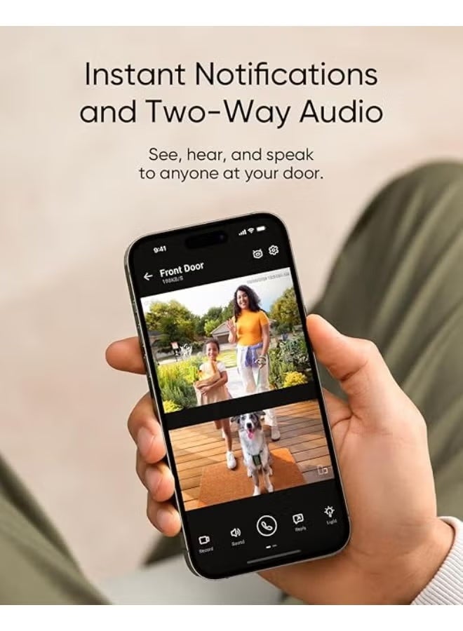 Video Doorbell E340 – Dual Doorbell with Camera, 2K Full HD, Cable or Battery Operated, Compatible with HomeBase S380 - Image 2