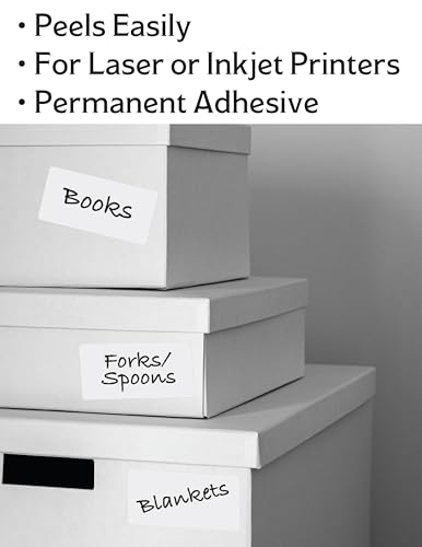 Blank Labels Address Shipping Labels, 2" x 4" Permanent White Matte Label, Inkjet and Laser Printer Guaranteed Made in USA, 10 Labels Per Sheet- 10 Sheets - 100 Labels - Image 3