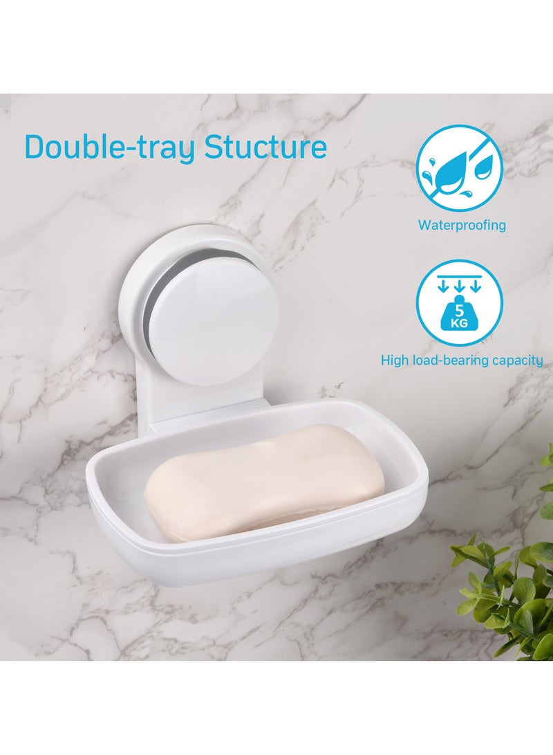 Plastic Soap Holder - No Drilling, Waterproof, High Load Capacity, Wall Mounted Soap Dish for Bathroom  - Image 4