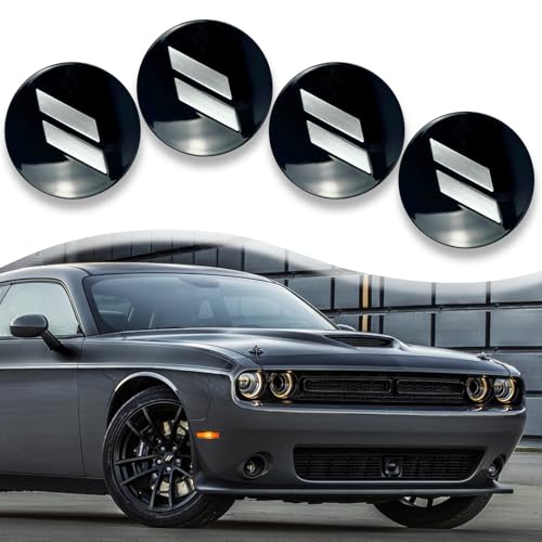 ZDEERAOTO 63mm25 inches Slash Wheel Center Cap Covers HubCap Emblem Badge Trim Compatible with Dodge Charger Challenger Durango Hornet Dart RT SRT Magnum Nitro Journey Caliber - Image 1