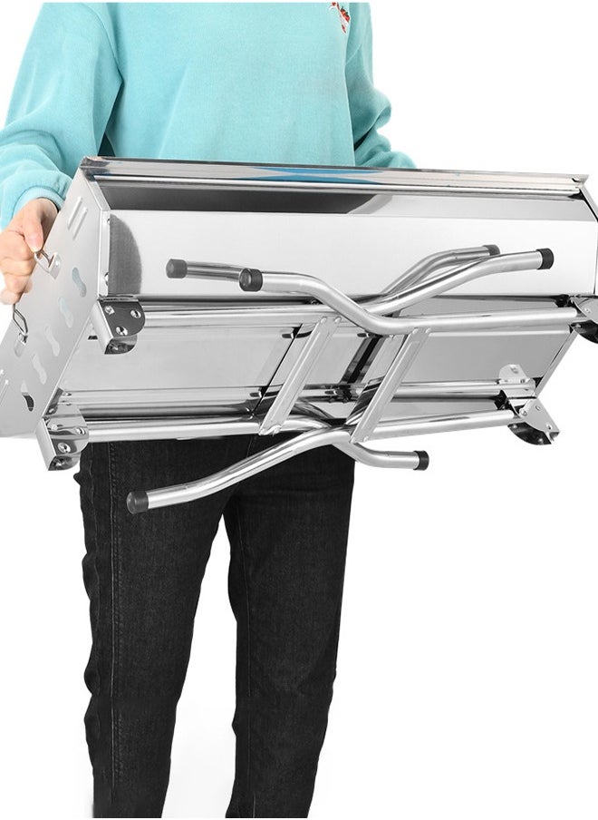 General - Large Stainless Steel Folding Outdoor BBQ Grill - Image 1