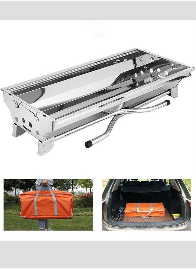 General - Large Stainless Steel Folding Outdoor BBQ Grill - Image 1