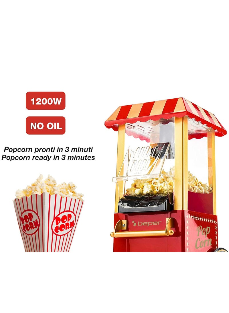 TIGER BT.651Y Popcorn Maker – Oil-Free, 1200W Hot Air Circulation, Grease-Free Popcorn in 3 Minutes - Image 2