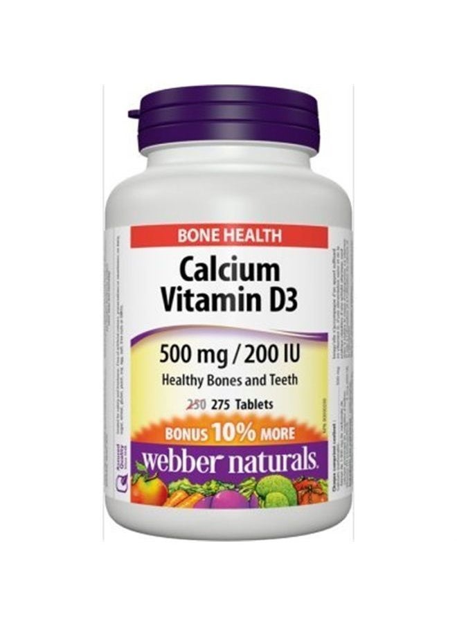 Webber naturals - Calcium Carbonate 500mg with Vitamin D3 200iu, 275 Tabs Bonus Pack - Image 1