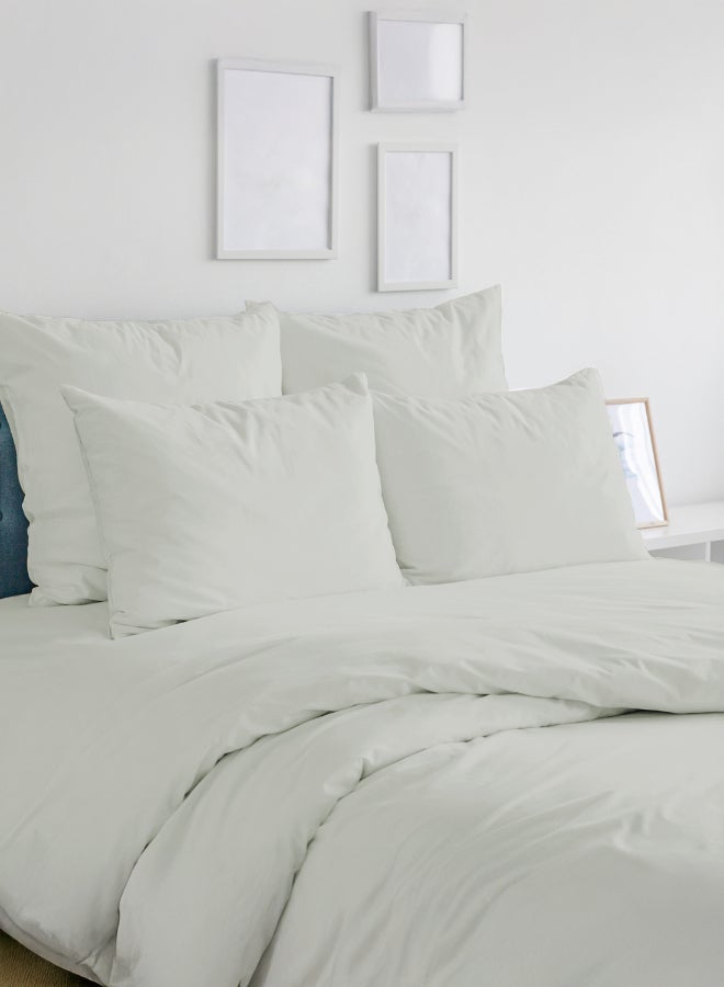 ايست من نون 2-Piece Pillowcase set | Soft 400 TC Sateen Cotton Material |  Light Grey Color | 2 Pillowcases 50 cm x 75 cmBundle - Image 3