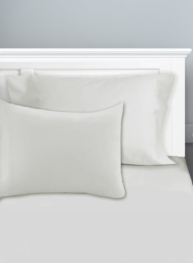 ايست من نون 2-Piece Pillowcase set | Soft 400 TC Sateen Cotton Material |  Light Grey Color | 2 Pillowcases 50 cm x 75 cmBundle - Image 5