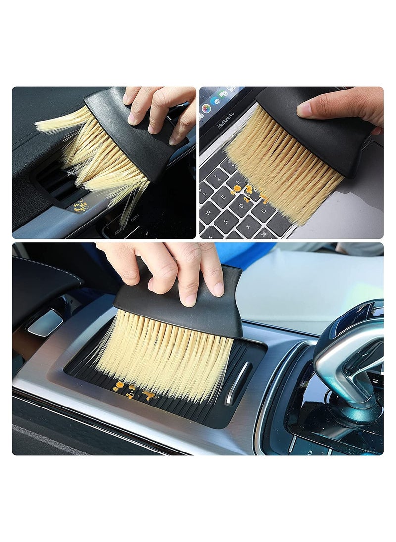RATSAW Car Detailing Brush Set Auto Interior Dust Brush and Microfiber Soft Fleece Car Wash Gloves for Cleaning Automotive Dashboard Air Conditioner Vents Leather Computer  - Image 4