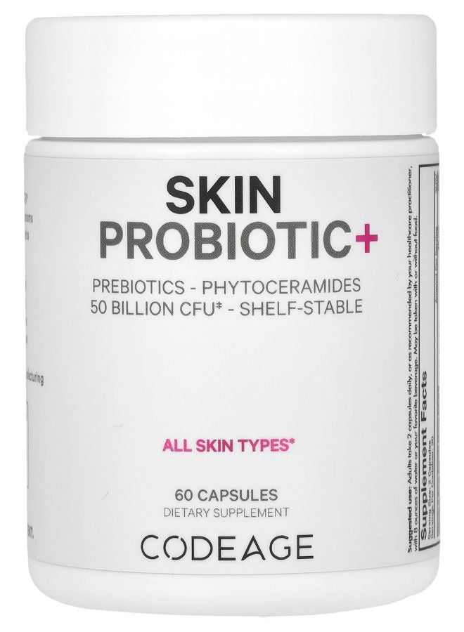 Codeage Skin Probiotic+ 50 Billion CFU 60 Capsules