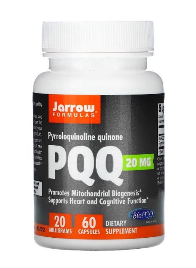 jarrow formulas PQQ 20 mg 60 Capsules - Image 1